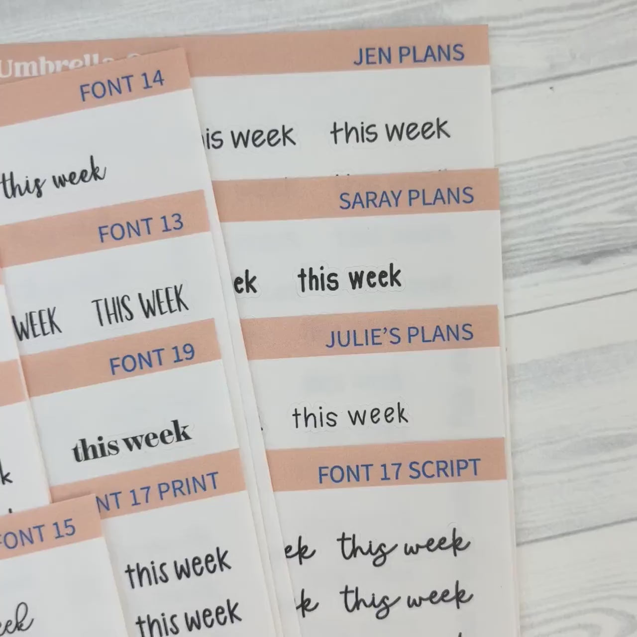 Custom Script Planner Sticker | *NEW* Larger Sheet Size & New Fonts | *1 word/phrase per sheet* | customscript