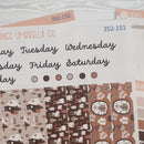 Winter Animals Kit | 7x9 Plum Daily Planner Kit Stickers | Hibernate | 352-151