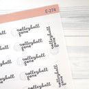 Volleyball Game Event Label Planner Stickers | F16 | E-274