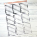 Side Bar Weekly Tracker Planner Stickers | F16 | B-678-B-681