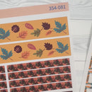 Fall Foliage Kit | A5 Compact Vertical Planner Kit Stickers for Erin Condren | Autumn Jewels | 354-081