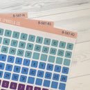 Mini Date Dots - 5 Months Planner Stickers | Square FC12 Script | B-587