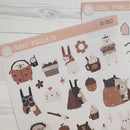 Winter Animals | Kit Deco Journaling Planner Stickers | Hibernate | D-352