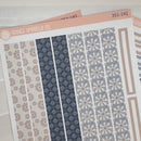 Neutral Florals And Shapes | A5 Plum Daily Planner Kit Stickers | Serenity | 351-141