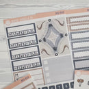 Neutral Florals And Shapes | Weekly Add-On Planner Kit Stickers | Serenity | 351-012