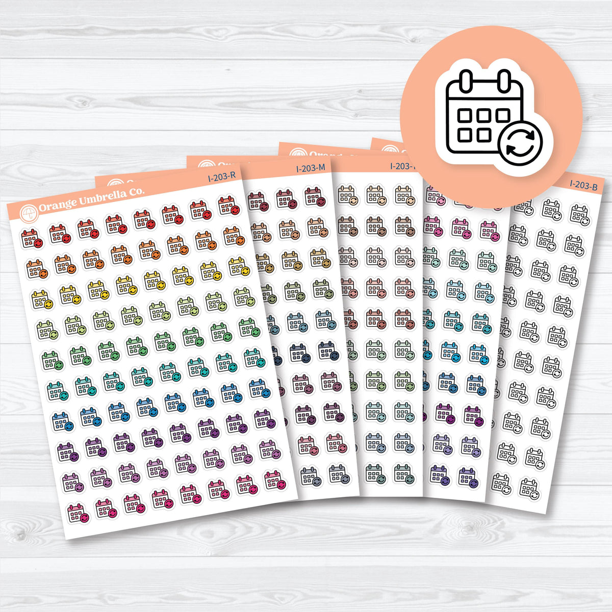 Subscription and renewal budget icon planner stickers in black and assorted color palettes for tracking recurring bills, memberships, and payment dates.