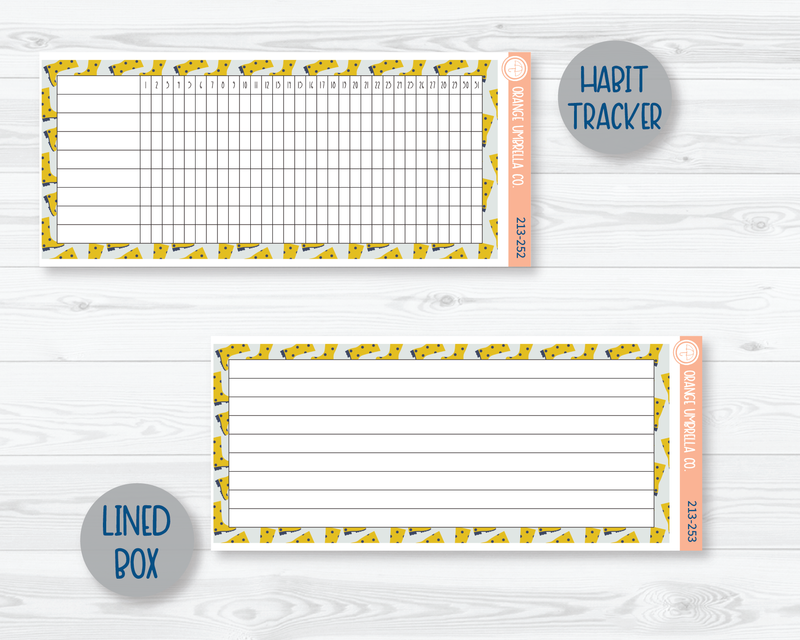 CLEARANCE | 7x9 ECLP Monthly Planner Kit Stickers | Puddle Jumping 213-251