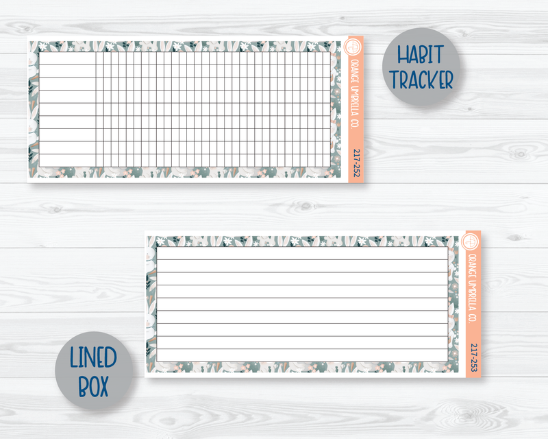CLEARANCE | 7x9 ECLP Monthly Planner Kit Stickers | Easter Garden 217-251