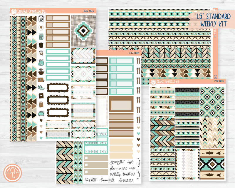 CLEARANCE | Weekly Planner Kit Stickers | Mountainside Cabin 232-001