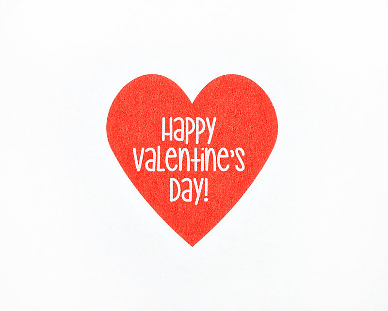 48 Heart Stickers. Happy Valentine's Day Stickers, Red Valentine Stickers (