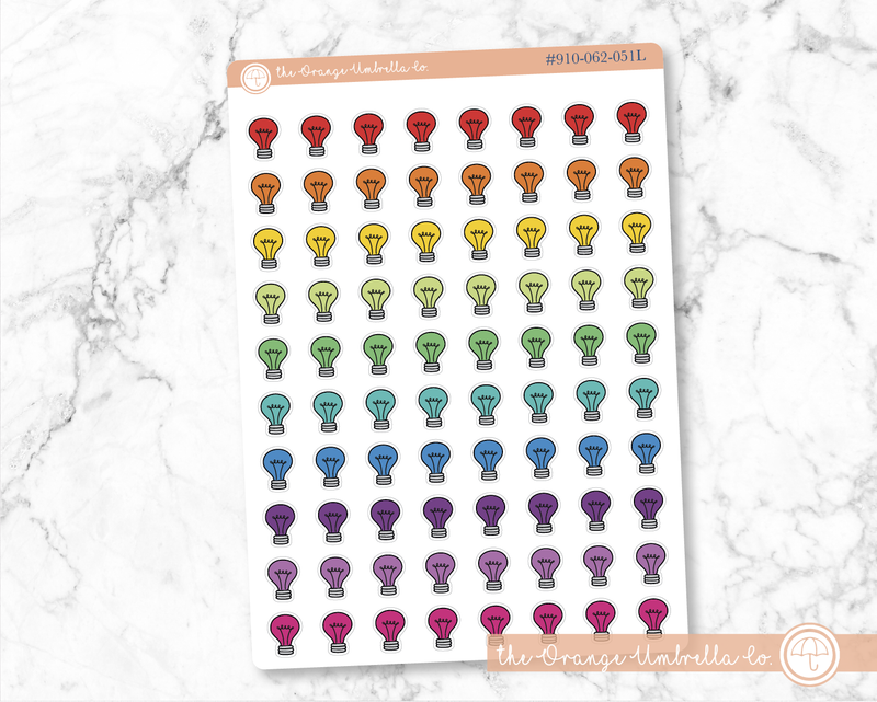 Light Bulb Icon Planner Stickers | I-144-I-145