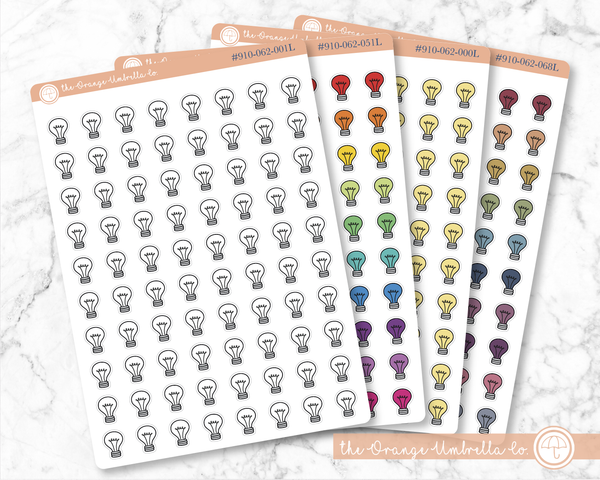 Light Bulb Icon Planner Stickers | I-144-I-145