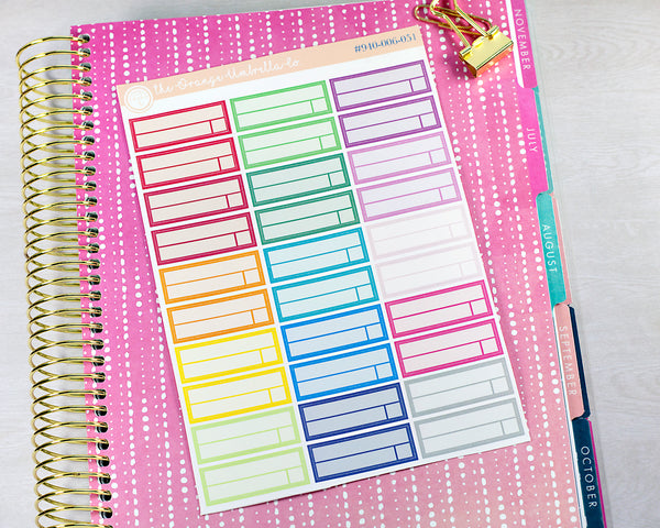 Bill Tracking Appointment Planner Stickers | L-298-R /940-006-051-WH
