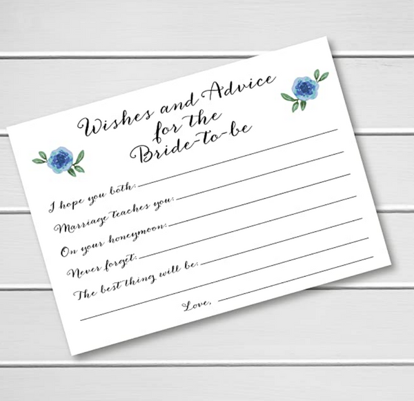 20 Pack Advice For the Bride-to-be, Bridal Shower Advice Cards (Advice10-NV)