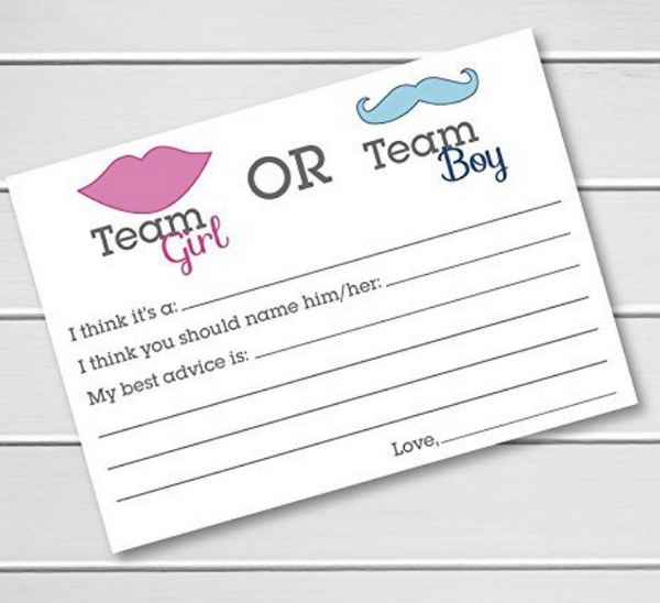 Gender Reveal Party Advice Cards - 20pk, Advice Cards for the Parents To Be, Advice Card for the Mom To Be (Advice119-2)