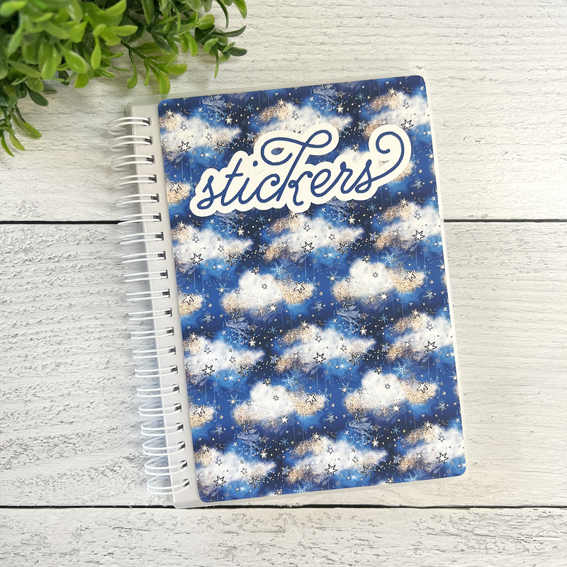 Night Clouds Reusable Sticker Storage Album For Planner Sticker and Labels | Album16