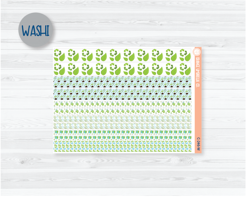 CLEARANCE | Earth Day Deco Planner Stickers | C-246