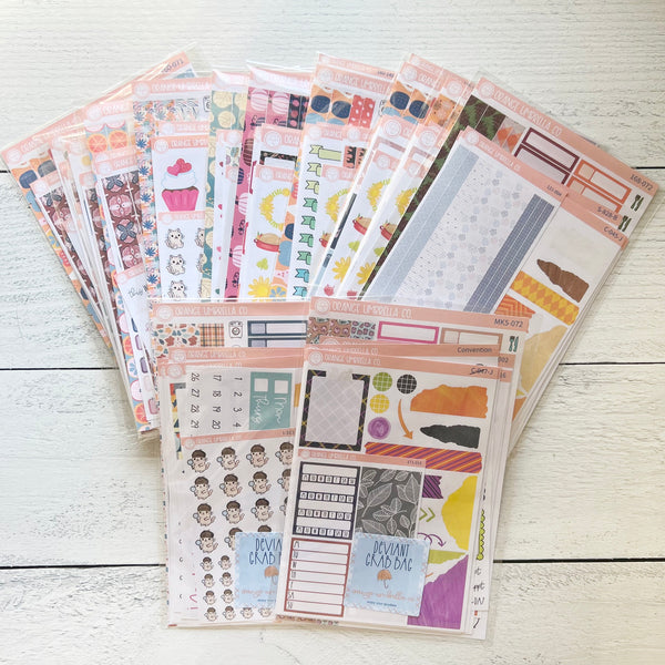 X-large Date Number Stickers for Planners, Organizers and Bullet Journals.  College Planner. 8 Fonts to Choose From H522 
