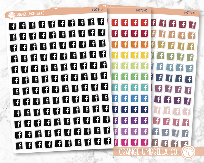 Facebook Icon Planner Stickers | I-073