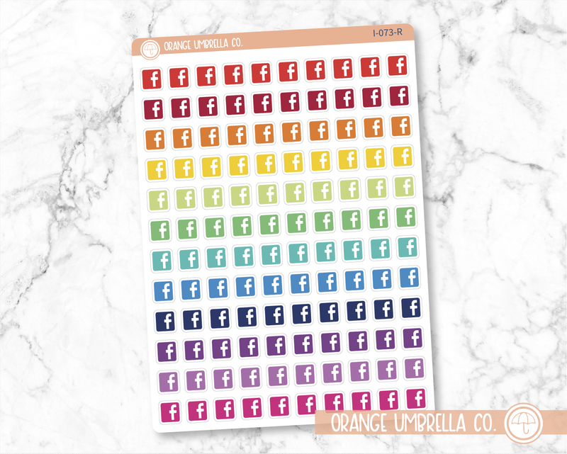 Facebook Icon Planner Stickers | I-073