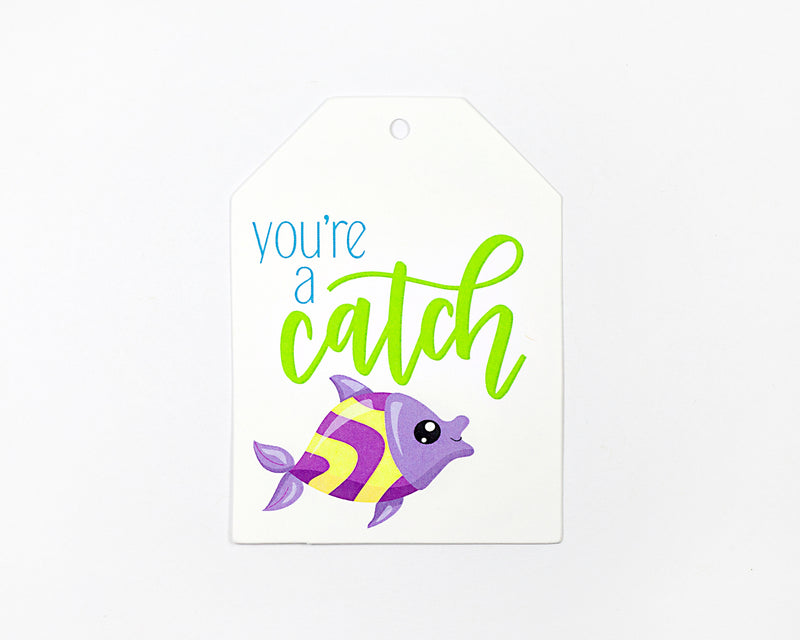 Sea Themed Valentine Party Favor Tags, Gift Bag Tags (LLT-696-4)