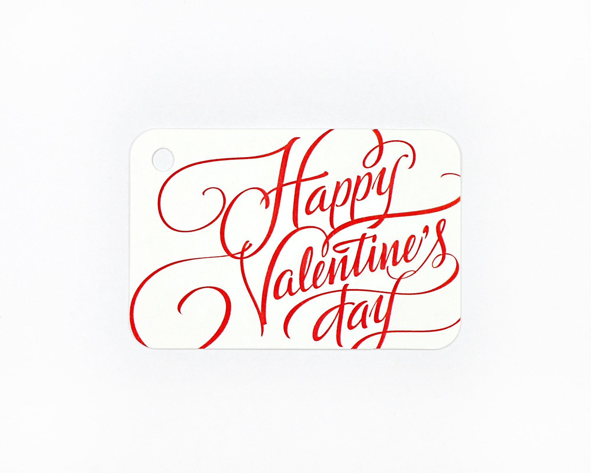 36 Valentine Gift Tags, Red Gift Tags. Happy Valentine's Day Gift Wrap Tags (RR-324)