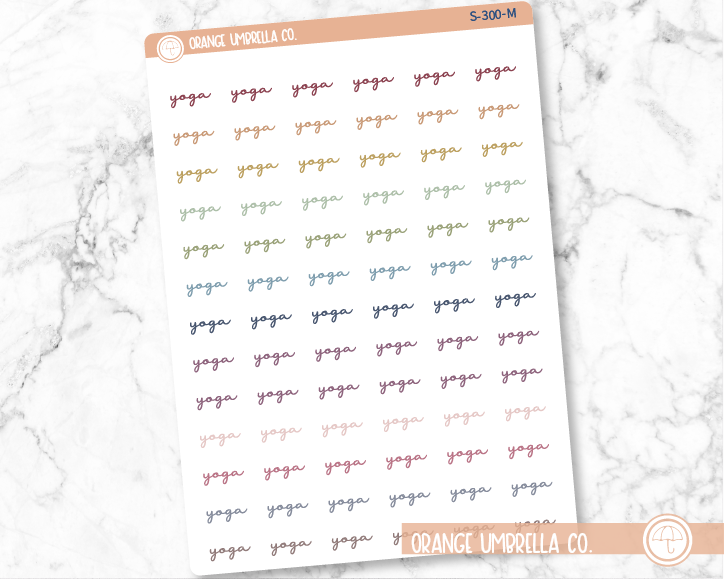 Yoga Script Planner Stickers | F5 | S-300