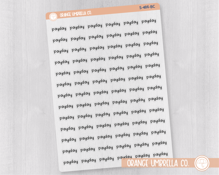 Payday Julie's Plans Script Planner Stickers | JF Clear Matte | S-486-BCM