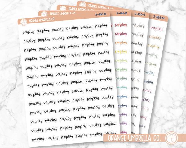Payday Julie's Plans Script Planner Stickers | JF | S-486