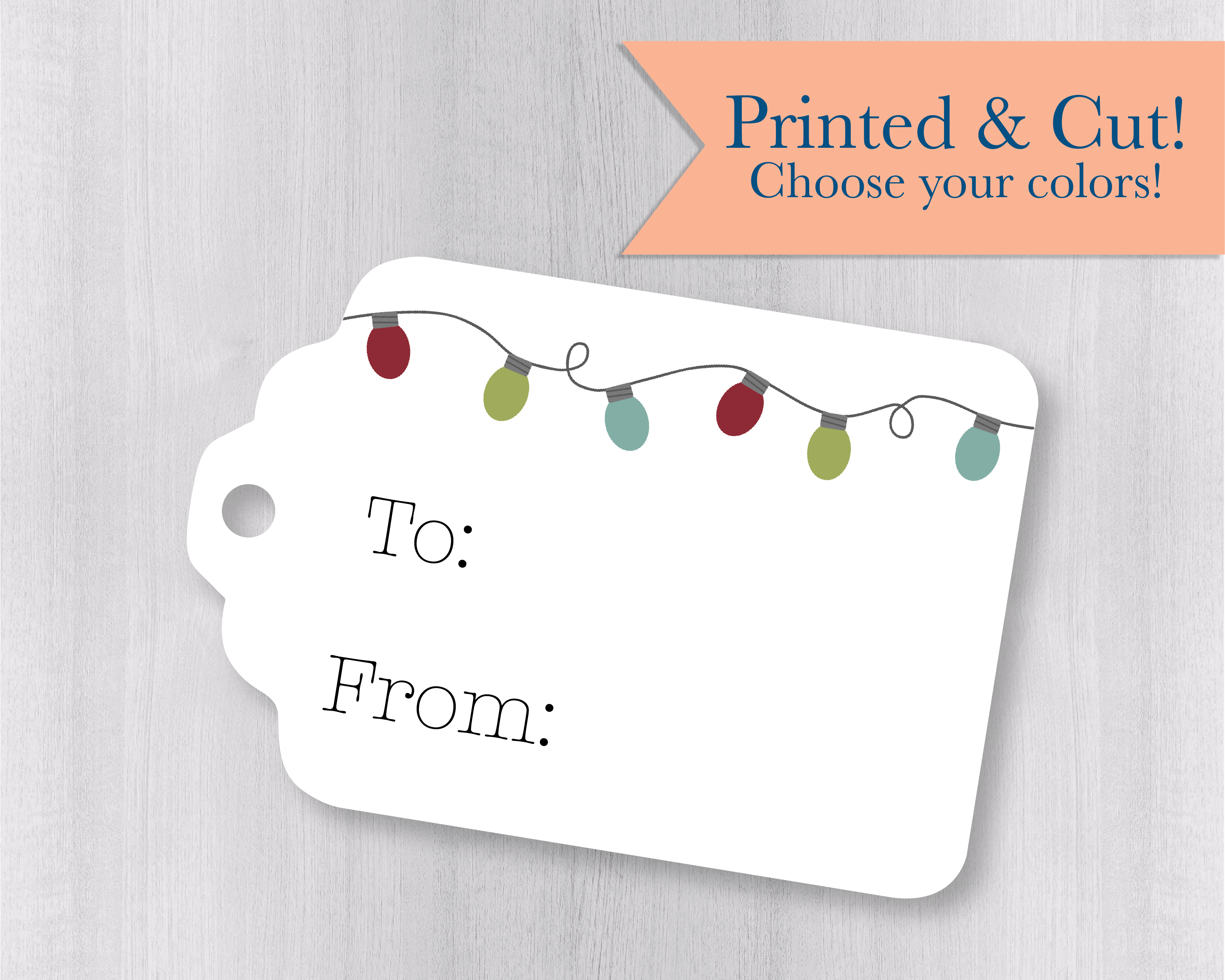 Christmas Tags, 24 Christmas Tags, Christmas Gift Tags (ST-109-WT)