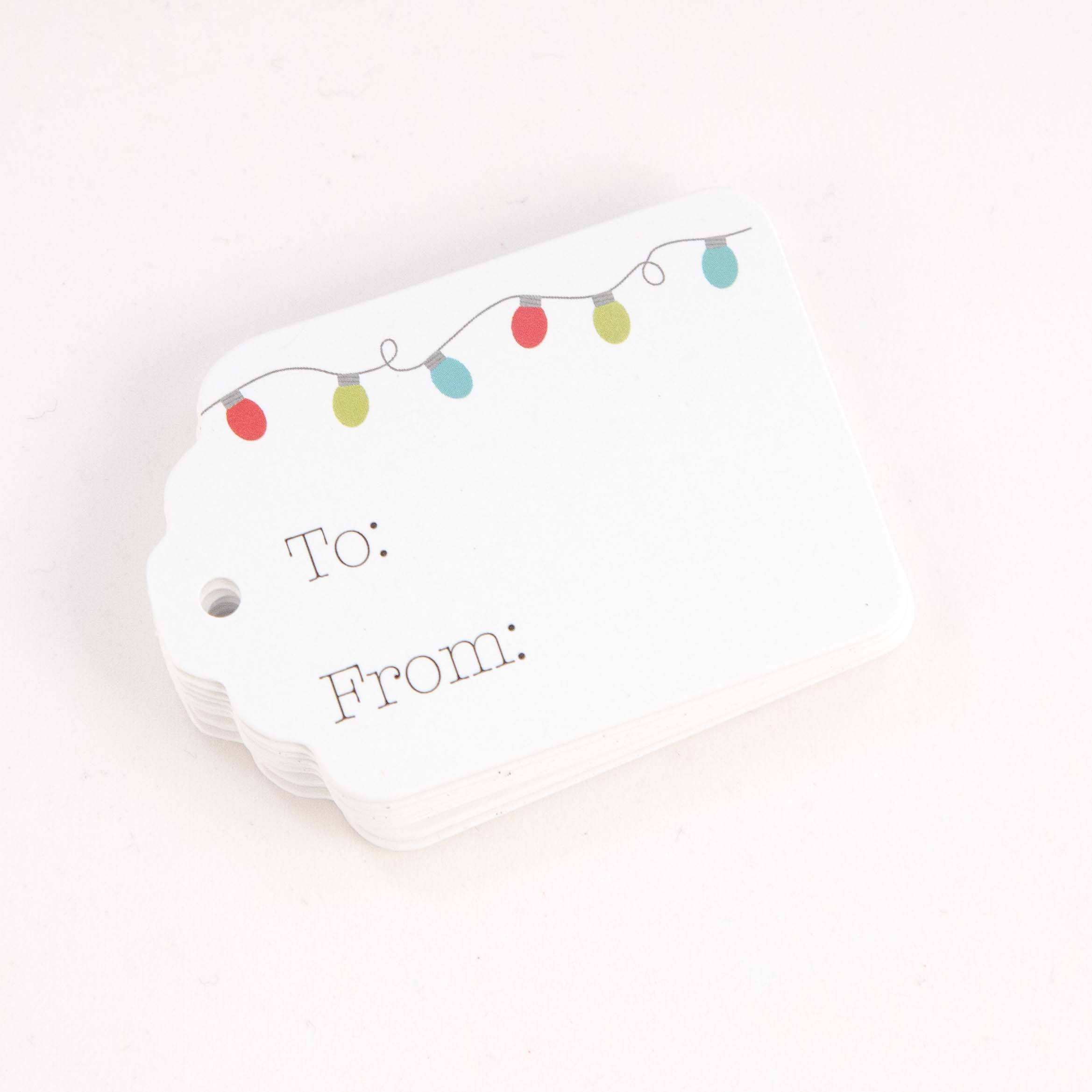 Christmas Tags, 24 Christmas Tags, Christmas Gift Tags (ST-109-WT)