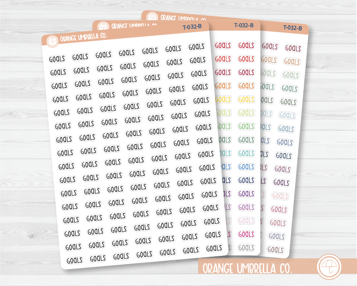 Goals Script Planner Stickers | F3 | T-032 / 904-158