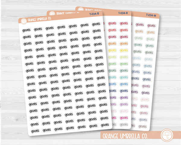 Goals Jen Plans Script Planner Stickers | FJP | T-034 / 904-160