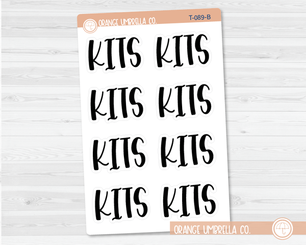 Kits Header Planner Stickers | F1 | T-089-B / 925-058-001S-WH