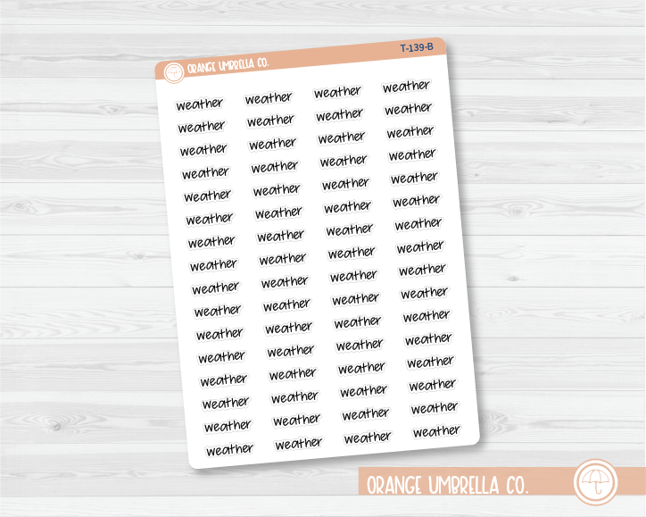 CLEARANCE | Weather Jen Plans Script Planner Stickers | FJP | T-139 / 946-011