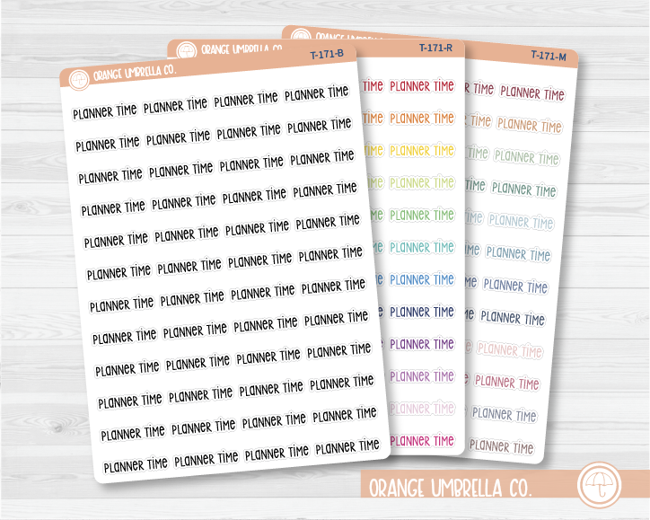 CLEARANCE | Planner Time Script Planner Stickers | F3  | T-171 / 915-146
