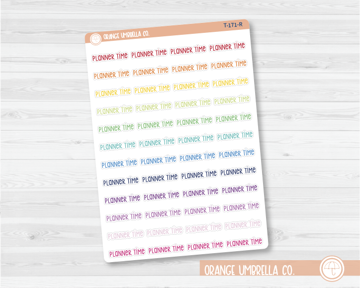 CLEARANCE | Planner Time Script Planner Stickers | F3  | T-171 / 915-146