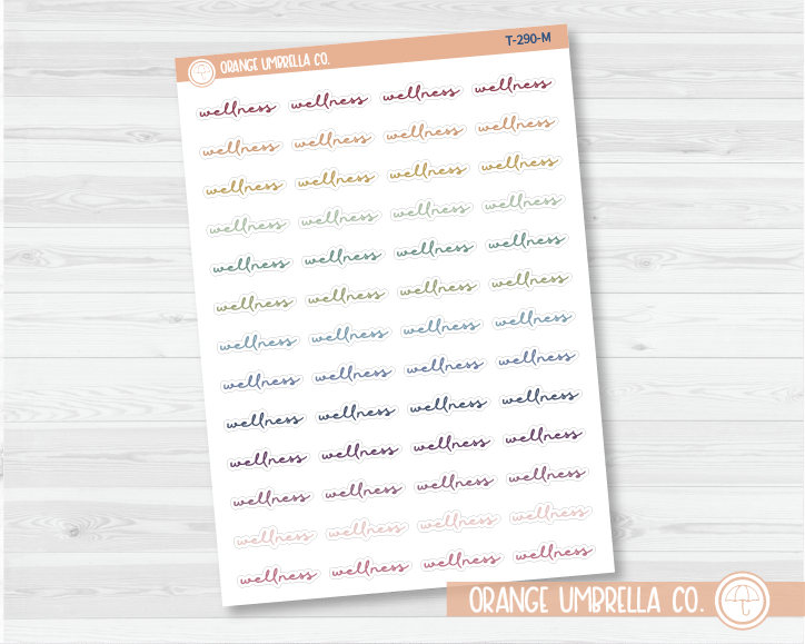 CLEARANCE | Wellness Script Planner Stickers | F5 | T-290