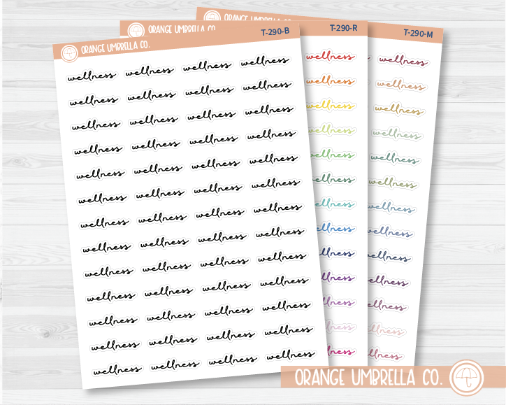 Wellness Script Planner Stickers | F5 | T-290