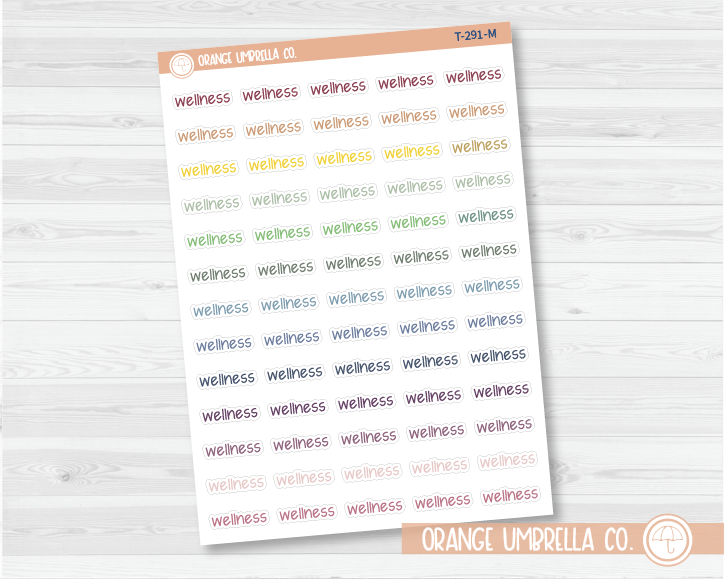 CLEARANCE | Wellness Planner Stickers | FJP | T-291