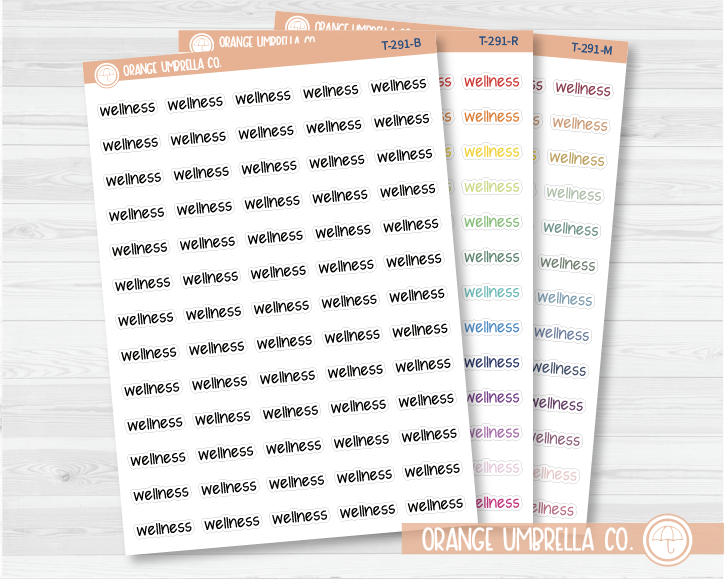 CLEARANCE | Wellness Planner Stickers | FJP | T-291