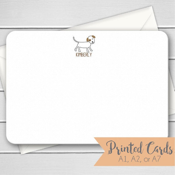 Dog Note Cards - 12pk | Dog Note Cards | Personalized Flat Note Cards | Printed with Envelopes  | NC-011