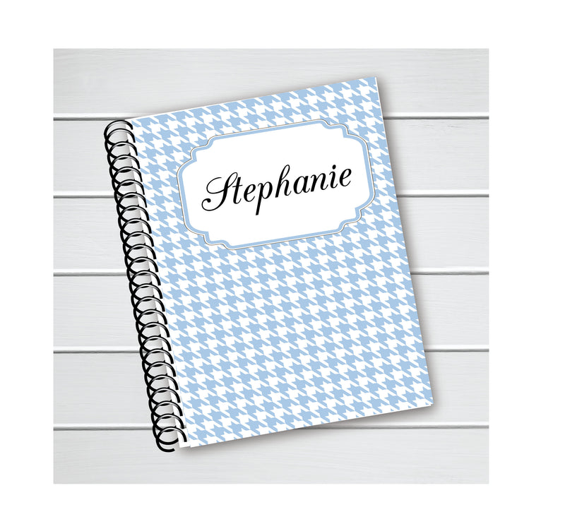 Name and Pattern Cover - Personalized Custom Spiral Journal Notebook  | NB-021