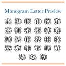 Monogrammed Note Cards - 12pk | Personalized Flat Note Cards | Gifts under 15 | Printed with Envelopes  | NC-014-V