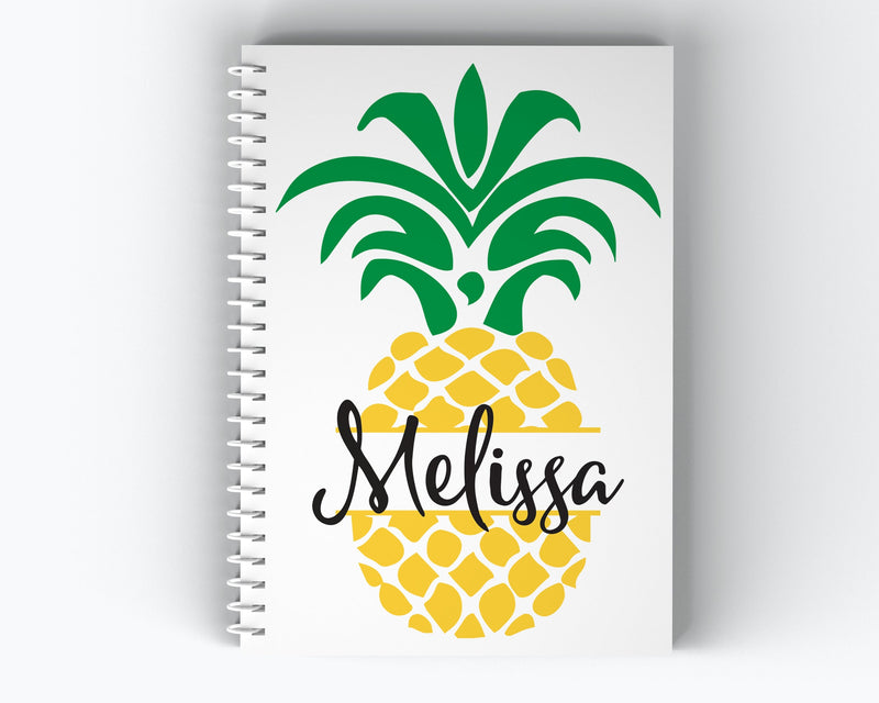 Pineapple Cover - Personalized Custom Spiral Journal Notebook | NB-005