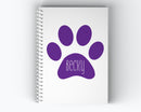 Paw Print Cover - Personalized Custom Spiral Journal Notebook | NB-020