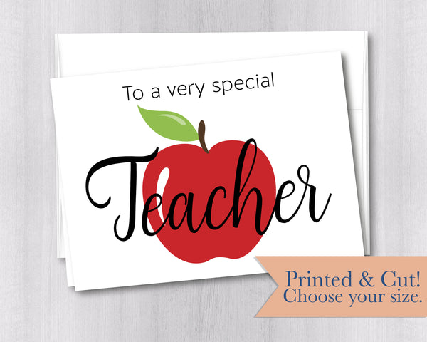 To A Very Special Teacher | Folded Card - 1ct | Personalized Folded Card with Envelope  | NC-F016