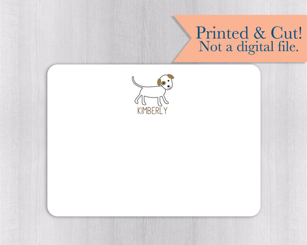 Dog Note Cards - 24pk | Dog Note Cards | Personalized Flat Note Cards | Printed without Envelopes  | NC-011