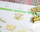 Motivational Mixed Quote Script Planner Stickers | F7 Foil | D-021-F