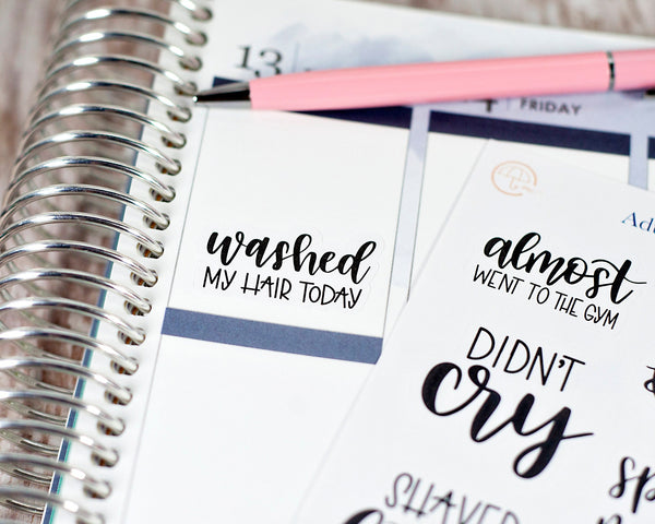 Humorous Quote Mix Script Planner Stickers | F7  | D-022-B / 947-002-001-WH